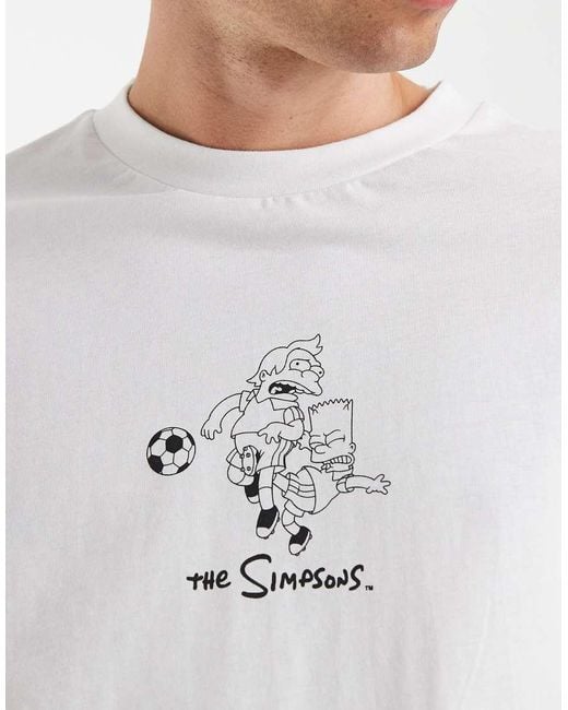 ASOS Gray Oversized T-Shirt With The Simpson Print for men