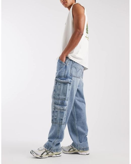 Vaqueros Cargo Baggy De Denim En Azul Medio Levi's de hombre de color Blue