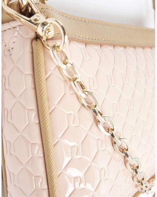 River Island White 90S Monogram Shoulder Bag