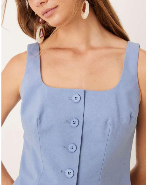 ASOS Blue Tailored Vest
