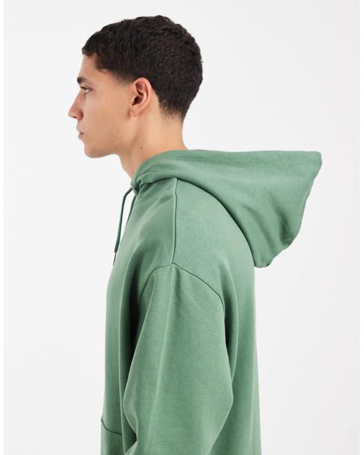 ASOS – basic-kapuzenpullover mit relaxed fit in Green für Herren