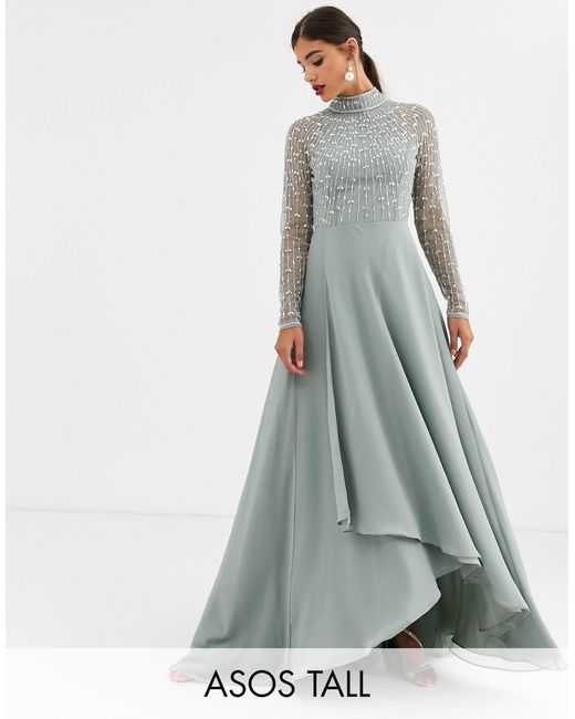 asos design maxi dress with sleeveless embellished bodice