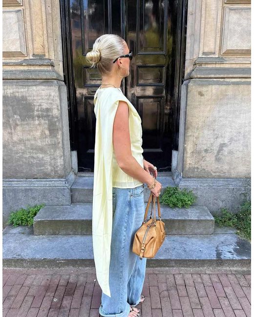 NA-KD Natural Scarf Detail Draped Top
