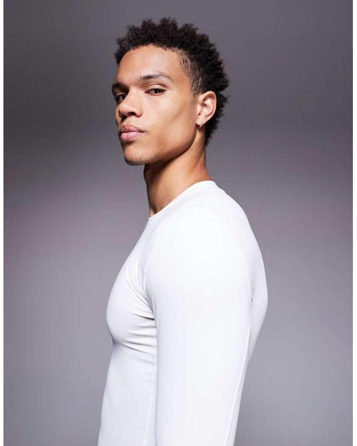 Adidas Originals Gray Adidas Training Tech Fit Long Sleeve Top for men