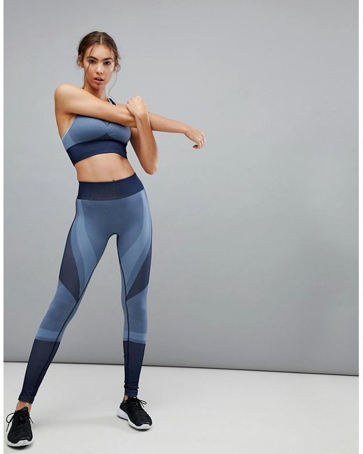 lyst varley clara legging in blue jacquard in blue lyst varley clara legging in blue jacquard in blue