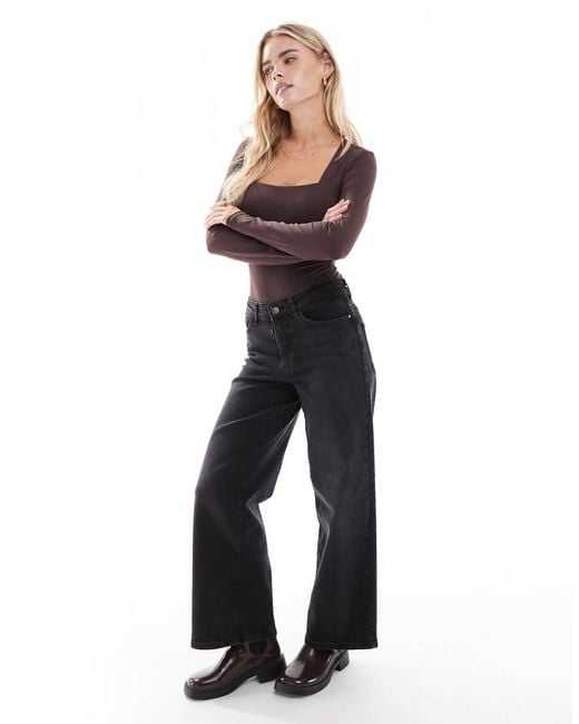 New Look Purple Long Sleeve Square Neck Bodysuit