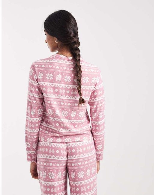 Hollister Pink Scoop Neck Long Sleeve Pyjama Top