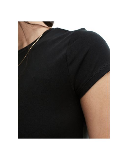 Hollister Black – nahtloses, knapp geschnittenes t-shirt