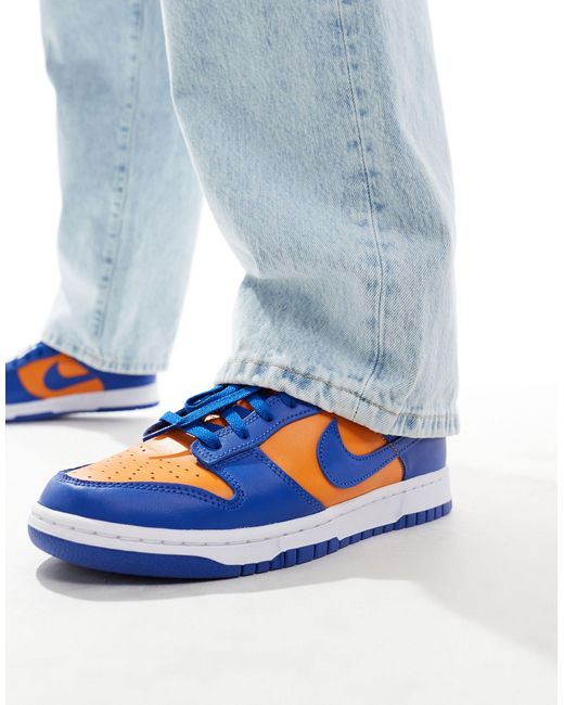 Nike Blue Dunk Low Retro Sneakers for men