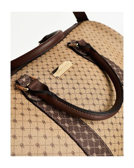 River Island Monogram Weekend Bag in Natural Lyst