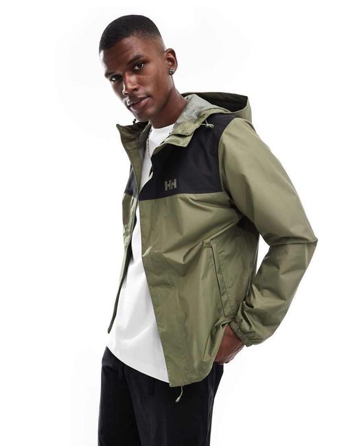 Helly Hansen Green Vancouver Rain Jacket for men
