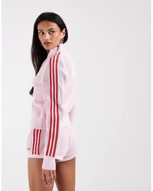 Adidas Originals Pink Crochet Track Top