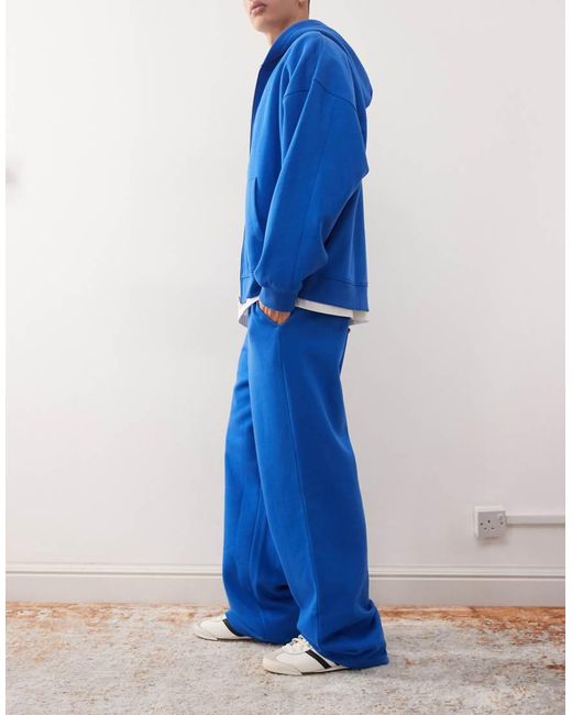 Collusion Blue Relaxed Wide Leg jogger for men