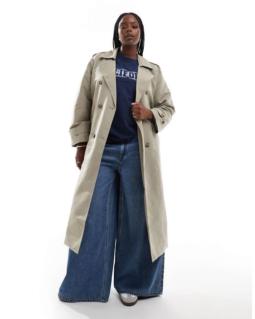 Vero Moda Blue – longline-trenchcoat