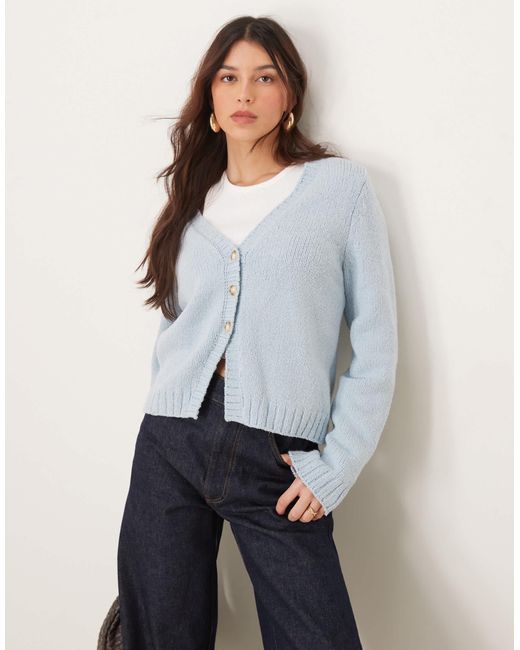 Abercrombie & Fitch Gray Long Sleeve Button Through Cardi