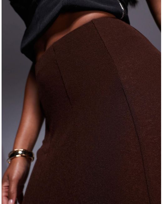 ASOS Brown Godet Semi Sheer Maxi Skirt
