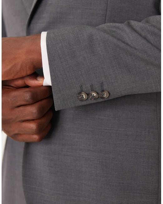 ASOS Gray Washable Wool-blend Slim Suit Jacket for men