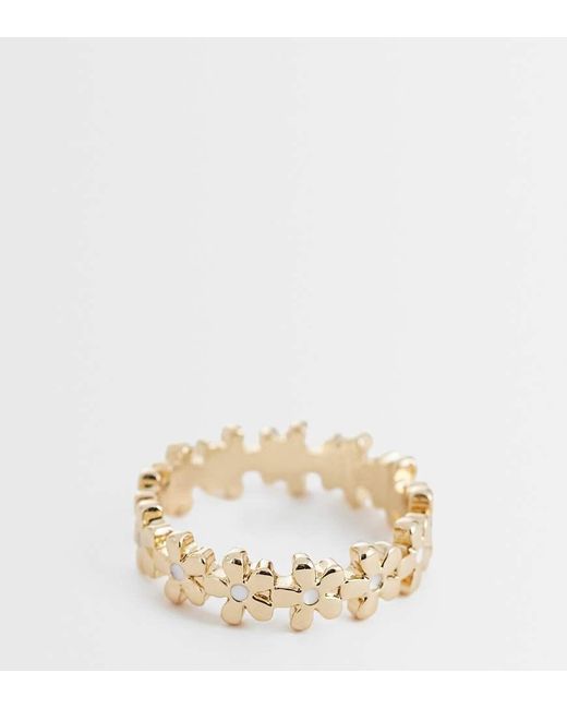 ASOS Metallic Asos Design Curve Ring With Mini Flower