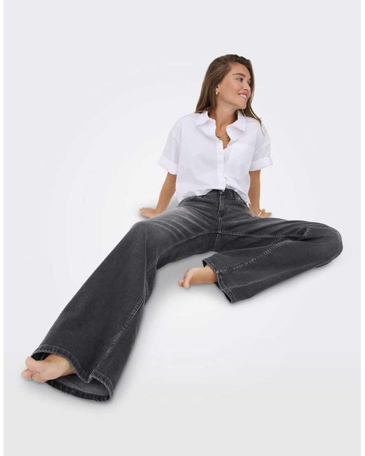 ONLY Blue Julles Low Waist Straight Leg Jeans
