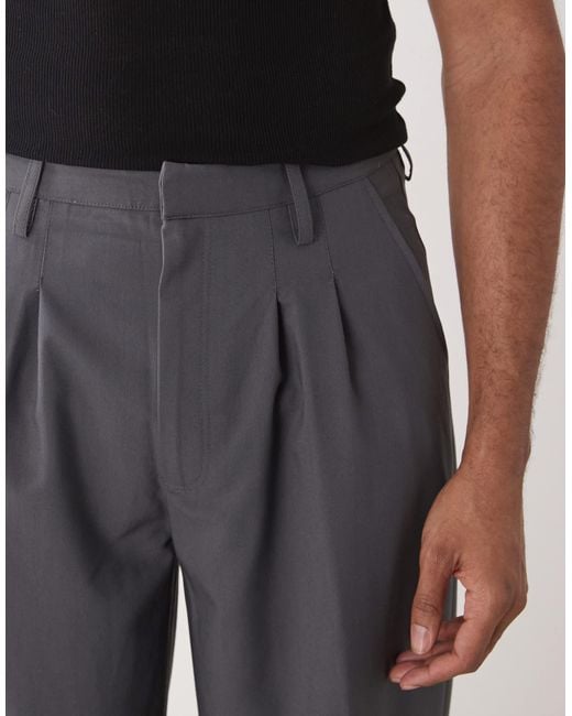 Pantalon ajusté coupe ample décontractée Collusion pour homme en coloris Gray