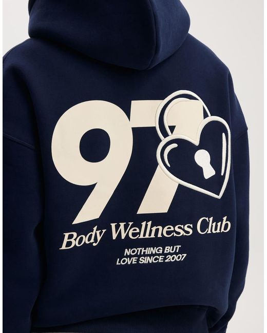 Cotton On Blue Plush Premium Graphic Hoodie