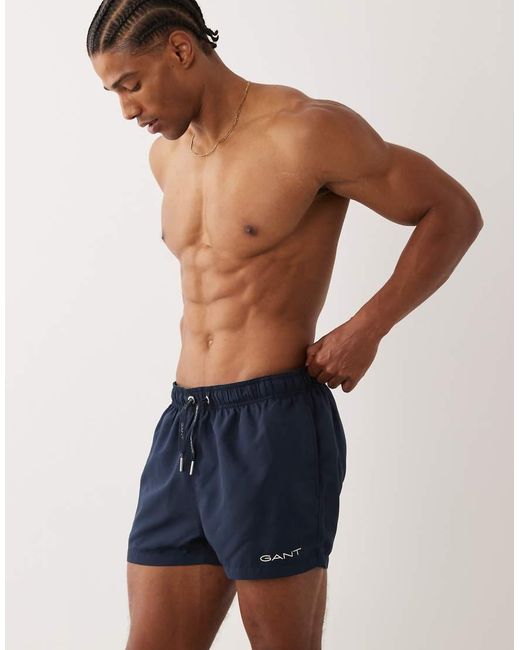 Gant Blue Quick Dry Logo Swim Shorts for men