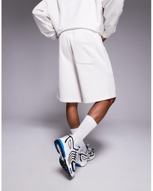 HUGO White Co-ord Loose Fit Jersey Shorts for men