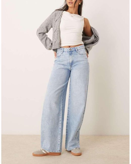 Jdy Jeans Met Hoge Taille En Wijde Pijpen in het Blue