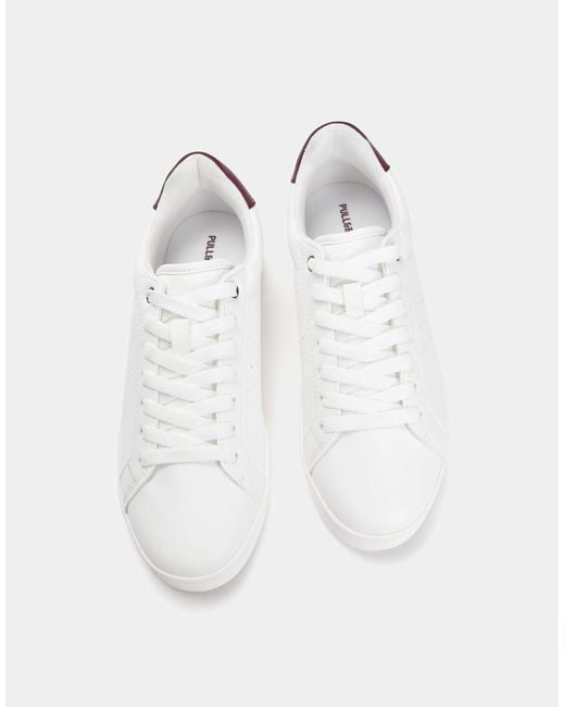 Pull&Bear White – e sneaker
