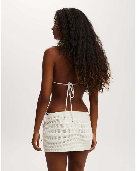 Cotton On Natural Lenni Knit Mini Skirt