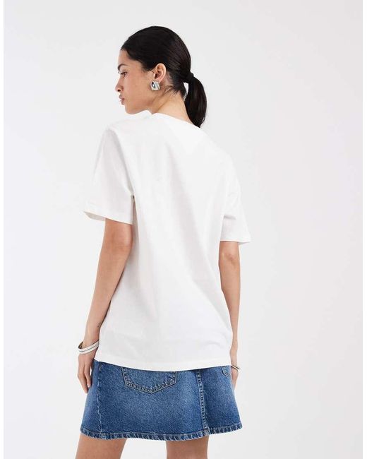 Tommy Hilfiger White Novelty Logo Relaxed Fit T-Shirt