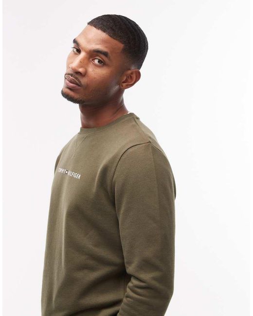Tommy Hilfiger Green Loungewear Long Sleeve T-Shirt for men