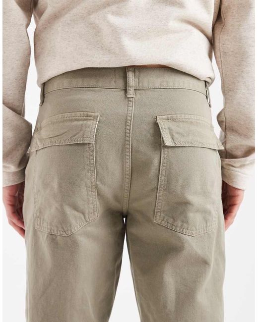 ASOS Natural Straight Trousers for men