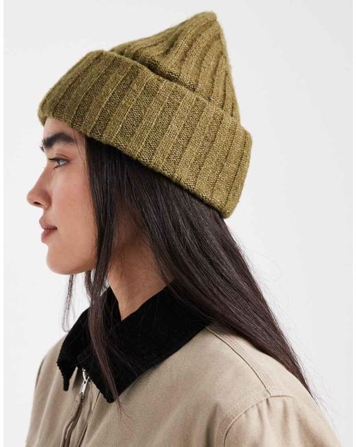 New Look Brown Ribbed Beanie