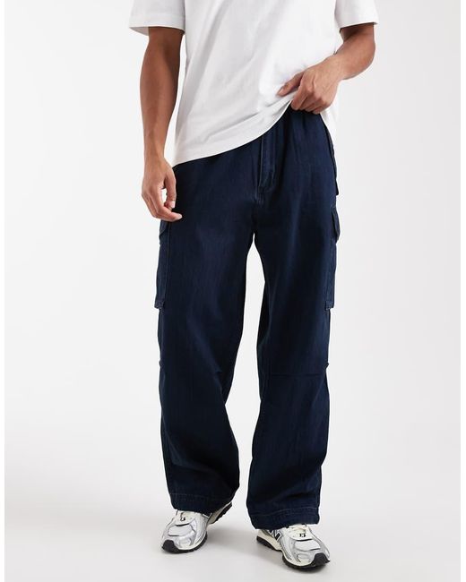 Levi's White baggy Field Cargo Trousers for men