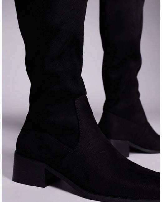 SIMMI Black Simmi London Xander Smart Knee Boots
