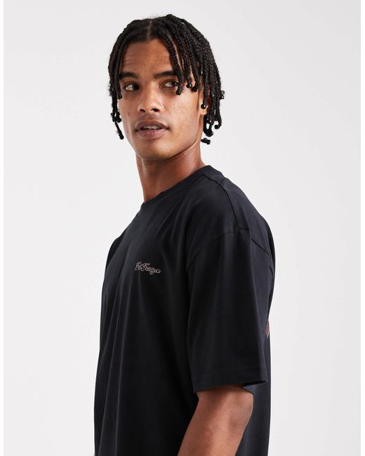 Only & Sons Black Relaxed Fit T-shirt With Diner Graphic Print for men