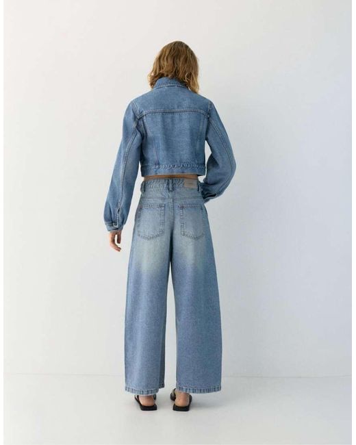 Pull&Bear Blue Adjustable Balloon Jeans