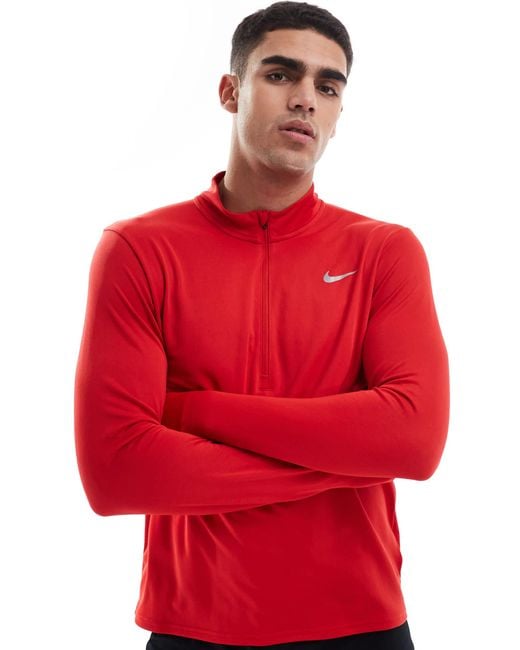 Nike – pacer dri-fit – langärmliges oberteil in Red für Herren