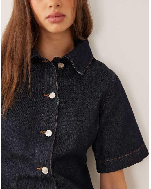 ASOS Blue Denim Shirt Mini Dress