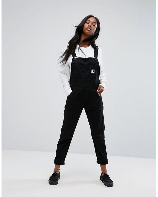Carhartt WIP Relaxed Overalls In Stretch Canvas in Black | Lyst