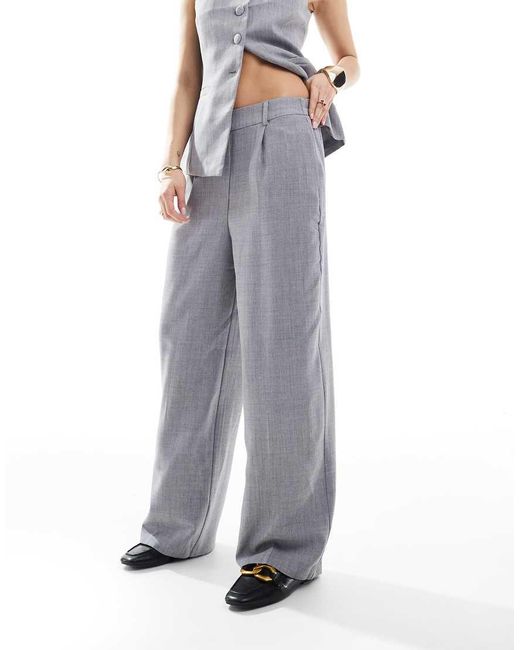 Pantalones De Sastre Grises De Pernera Ancha De (Parte De Un Conjunto) New Look de color Blue