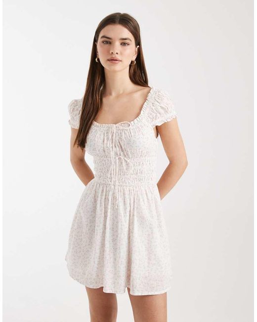 Cotton On White Jasmine Sleeved Mini Dress