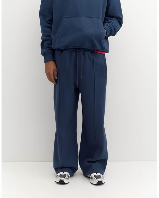 Pull&Bear Blue Stwd Joggers for men