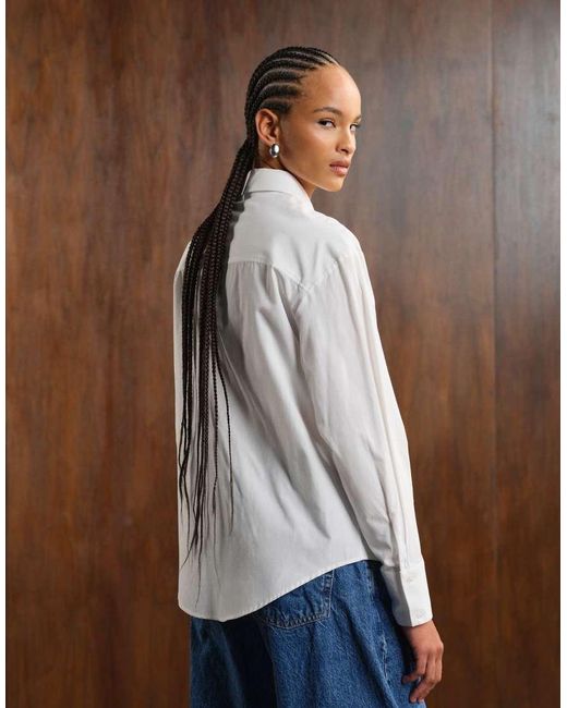 ASOS Brown Adjustable Cinched Back Shirt