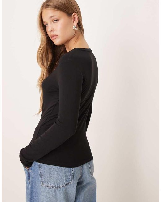 Mango Blue Long Sleeve T-shirt