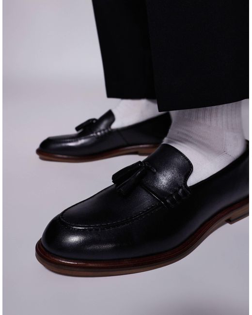 Walk London – putney – leder-loafer in Black für Herren