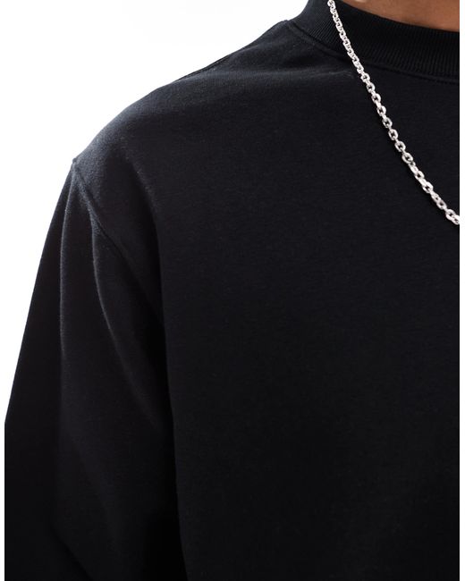 Jack & Jones Blue Premium Oversized 400Gsm Heavyweight Crew Neck Sweatshirt for men