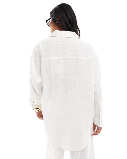 ASOS White Asos design petite – locker geschnittenes hemd