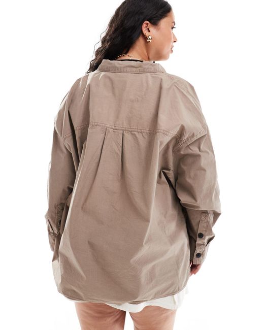Asos design curve - chemise fonctionnelle - sable délavé ASOS en coloris Brown